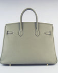 HMS Birkin 30cm Togo Leather Handbags Dark Grey Golden