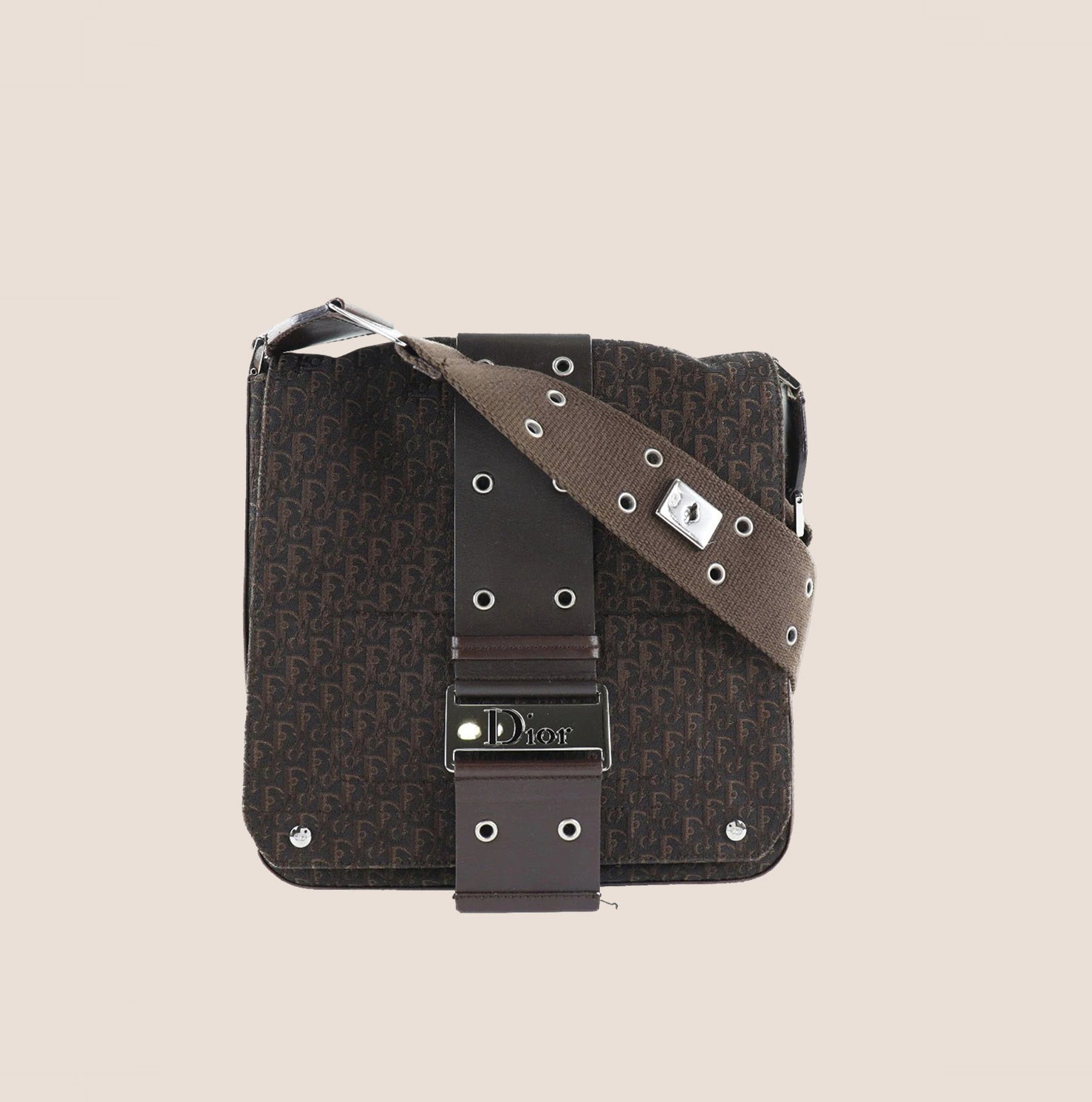 CHRISTIAN D1OR 2005 BROWN D1ORISSIMO STREET CHIC CROSSBODY BAG