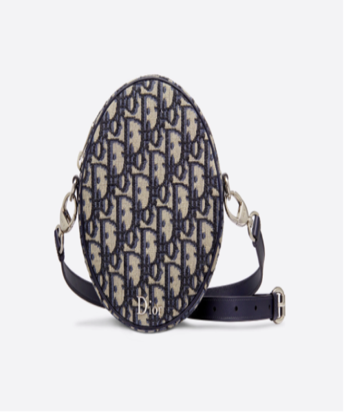 Baby Ball Bag Blue D1OR Oblique Jacquard Canvas