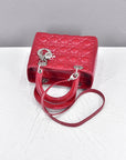Cannage Patent Leather Lady D1OR Bag