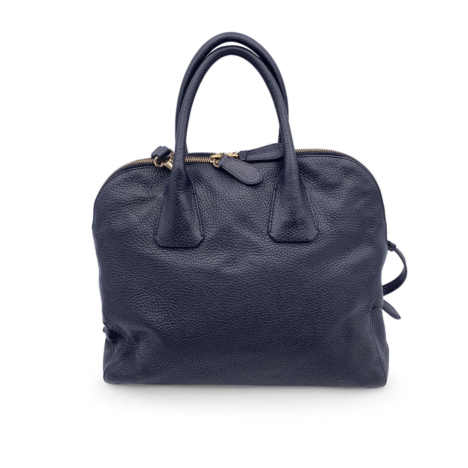BBERRY Black Leather Greenwood Dome Bag Satchel With Strap