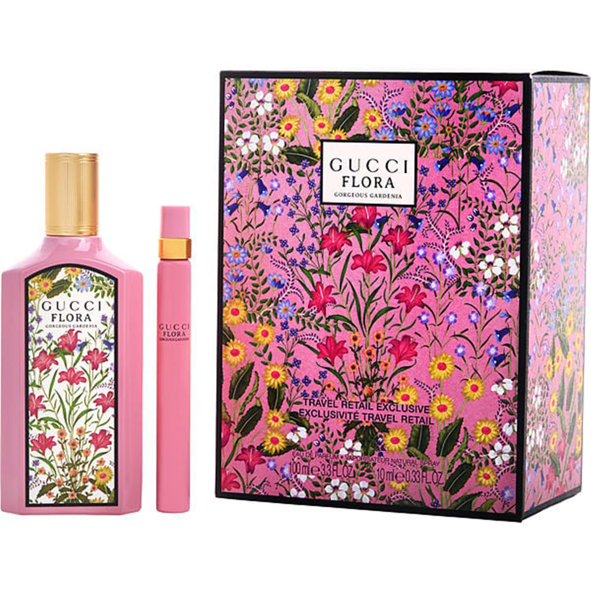 GCCI  Flora Gorgeous Gardenia Eau De Parfum Spray 3.3 oz &amp; Eau De Parfum Spray 0.33 oz Mini Gift Set