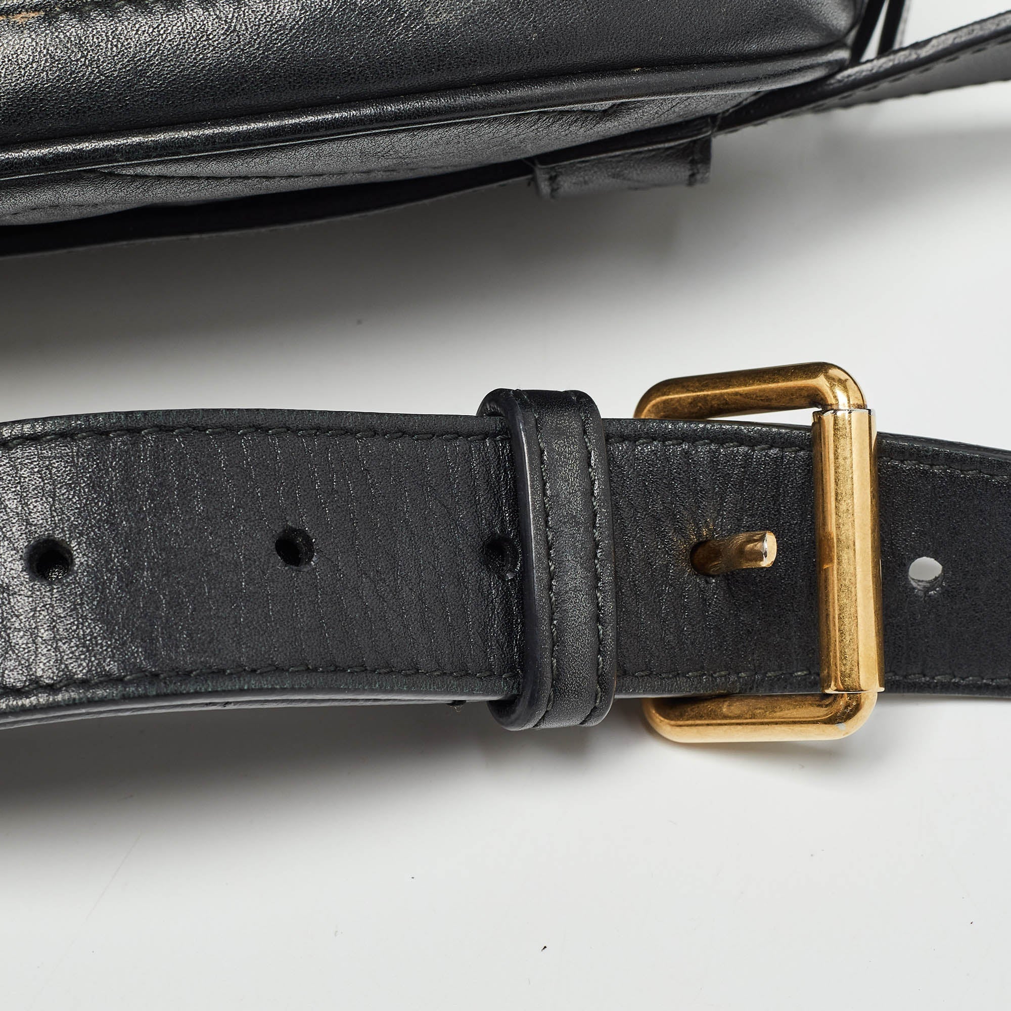 GCCI  Matelass&amp;eacute; Leather Mini Gg Marmont Belt Bag
