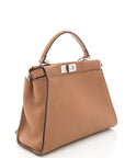 FNDI Brown Leather Medium Peak-A-Boo Handbag