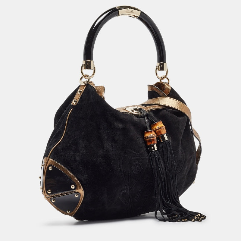 GCCI  Hysteria Embossed Suede Large Indy Hobo