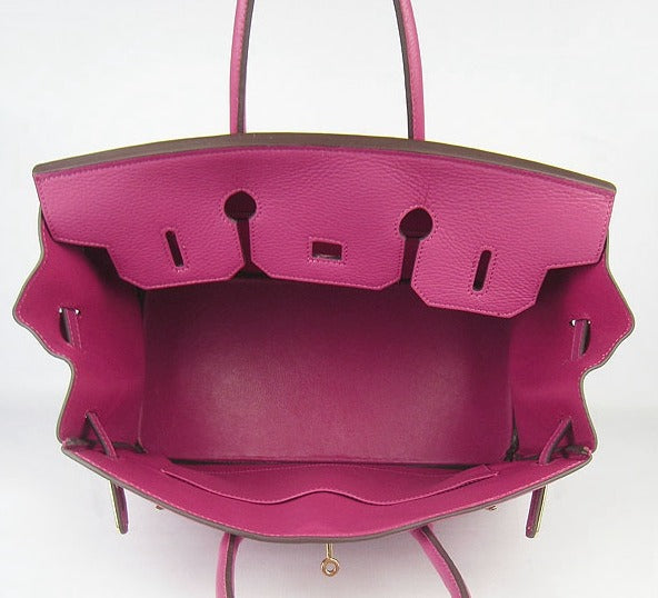 HMS Birkin 35cm Togo Leather Handbags Peach Golden