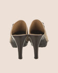 CHRISTIAN D1OR 2005 LIGHT BROWN SUEDE STUDDED CLOGS