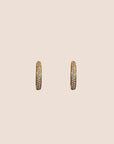 CHRISTIAN D1OR 2000s GOLD PAVÉ RHINESTONE HOOPS