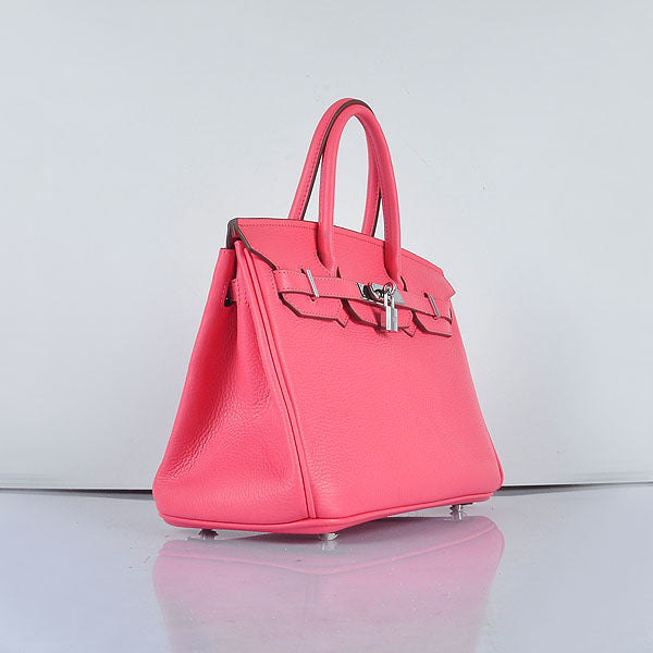 HMS Birkin 30cm Togo leather Handbags Lip Pink Sliver