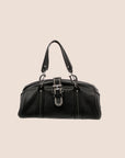 CHRISTIAN D1OR 2005 BLACK LEATHER FRAME BAG