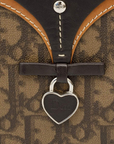 CHRISTIAN D1OR BROWN ROMANTIQUE MINI SHOULDER BAG