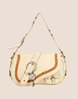 CHRISTIAN D1OR 2006 NEUTRAL BEIGE GAUCHO SHOULDER BAG