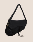 CHRISTIAN D1OR BLACK MESH SADDLE BAG