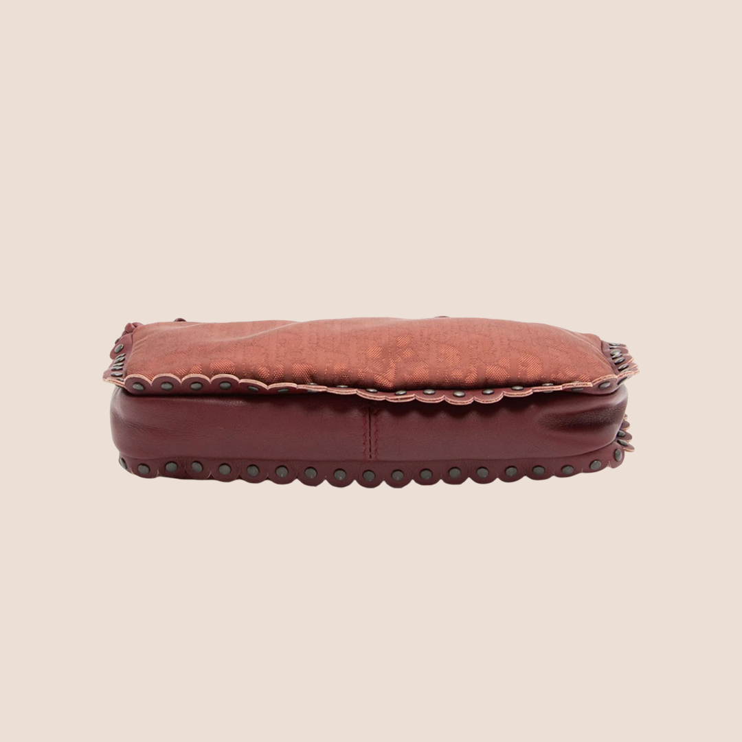 CHRISTIAN D1OR BURGUNDY D1ORISSIMO CROSSBODY BAG
