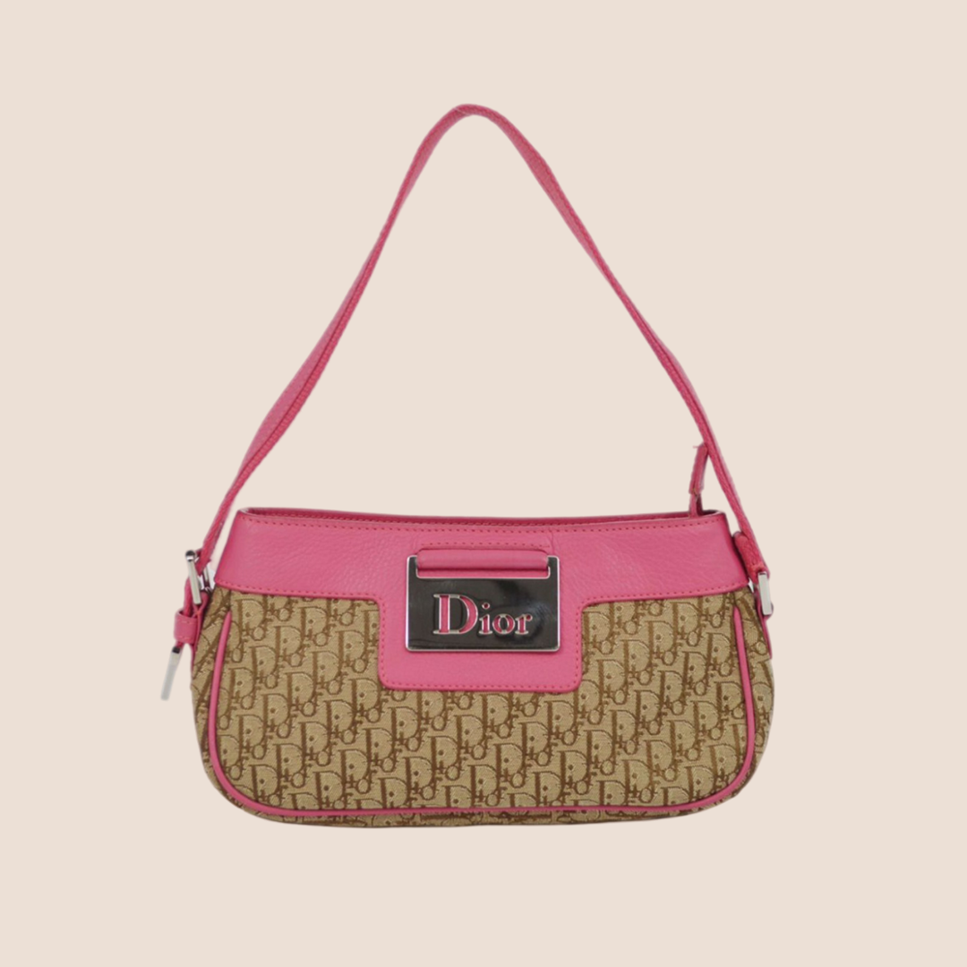 CHRISTIAN D1OR 2005 FUCHSIA STREET CHIC SHOULDER BAG