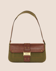 CHRISTIAN D1OR 2003 KHAKI BROWN LEATHER STREET CHIC SHOULDER BAG