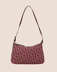 CHRISTIAN DIO BURGUNDY D1ORISSIMO TROTTER SHOULDER BAG