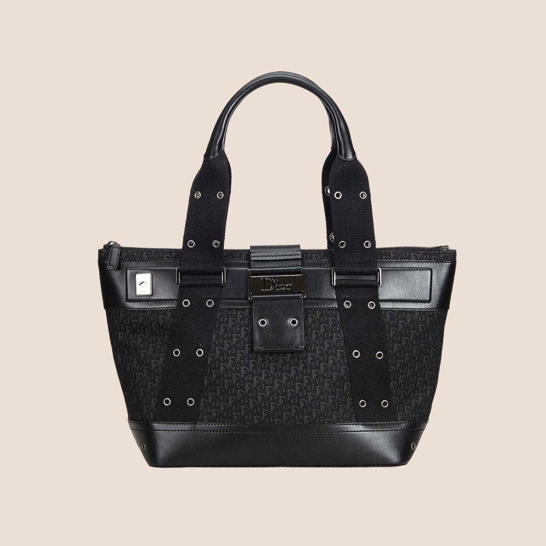 CHRISTIAN D1OR BLACK D1ORISSIMO STREET CHIC TOTE BAG