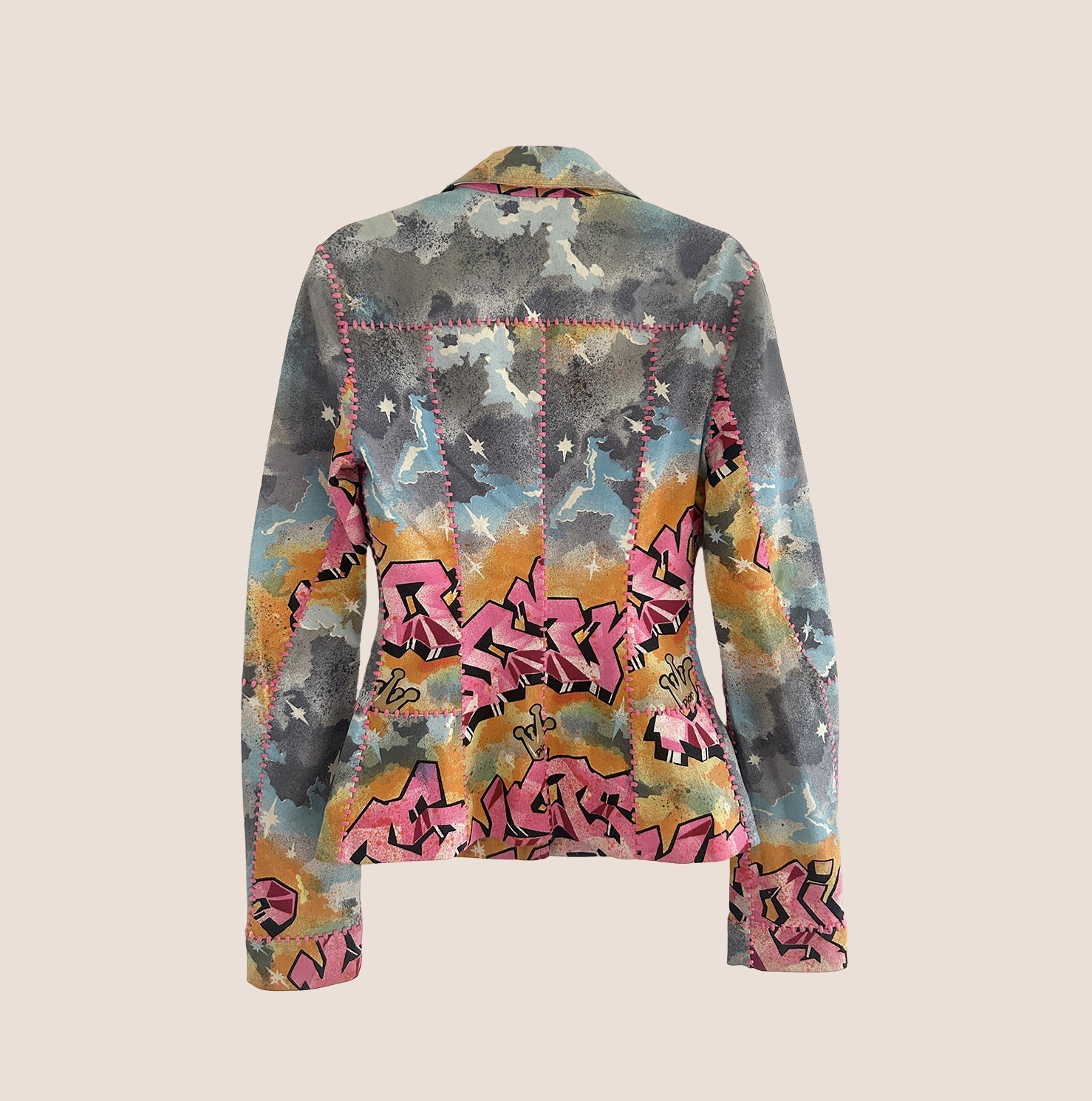 CHRISTIAN D1OR 2004 "D1OR KAOS" GRAFFITI PRINT BLAZER