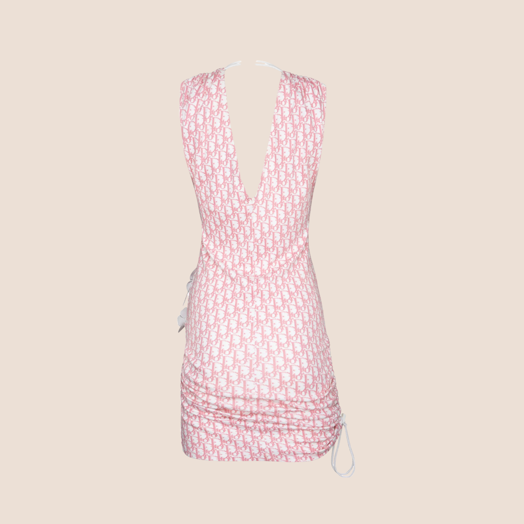 CHRISTIAN D1OR 2004 PINK D1ORISSIMO GIRLY FLOWER DRESS