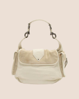 CHRISTIAN D1OR 2006 CREAM SUEDE REBELLE BAG
