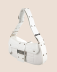 CHRISTIAN D1OR 2005 WHITE LEATHER STREET CHIC COLUMBUS BAG