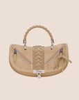CHRISTIAN D1OR BEIGE SUEDE ADMIT IT CORSET HANDBAG
