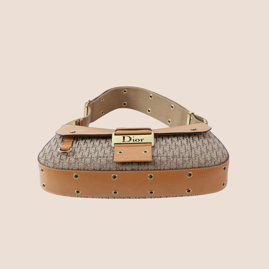 CHRISTIAN D1OR BEIGE D1ORISSIMO STREET CHIC COLUMBUS BAG