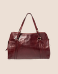 CHRISTIAN D1OR BURGUNDY LEATHER PIERCED HARDCORE TOTE BAG