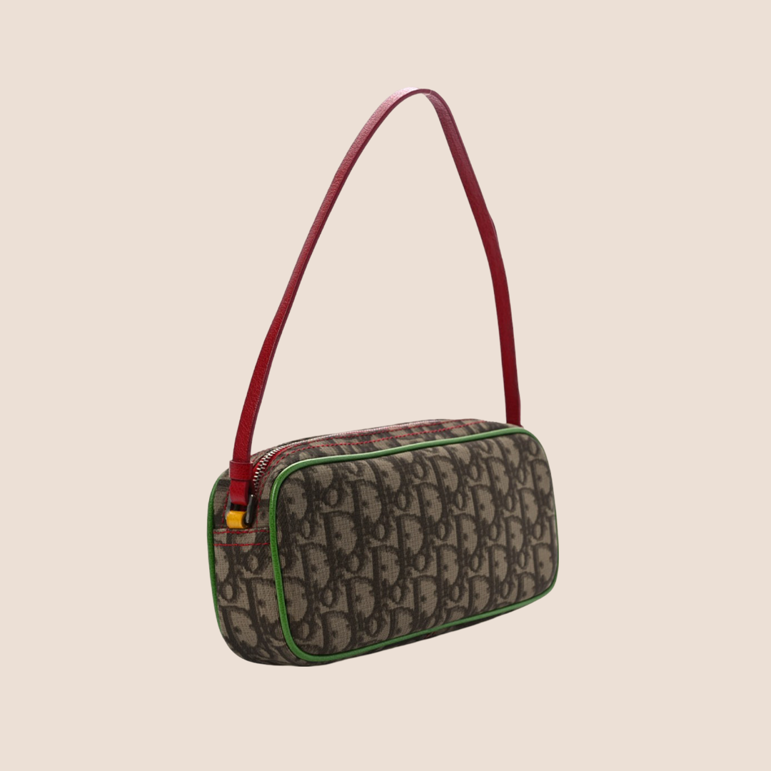 CHRISTIAN D1OR 2004 MONOGRAM RASTA MINI POCHETTE