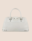 CHRISTIAN D1OR 2002 WHITE LEATHER STREET CHIC TOP HANDLE BAG