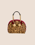 CHRISTIAN D1OR 2004 LEOPARD PRINT PONY HAIR GAMBLER BAG