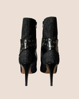 CHRISTIAN D1OR BLACK D1ORISSIMO BUCKLE LOGO BOOTS