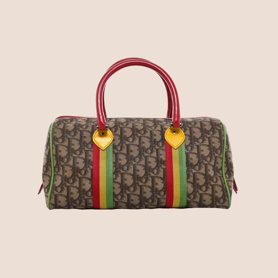 CHRISTIAN D1OR 2004 TROTTER RASTA BOSTON BAG