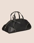 CHRISTIAN D1OR BLACK NYLON ZIPPER BOW DETAIL HANDBAG