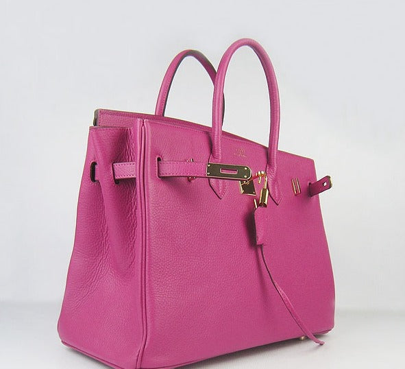 HMS Birkin 35cm Togo Leather Handbags Peach Golden
