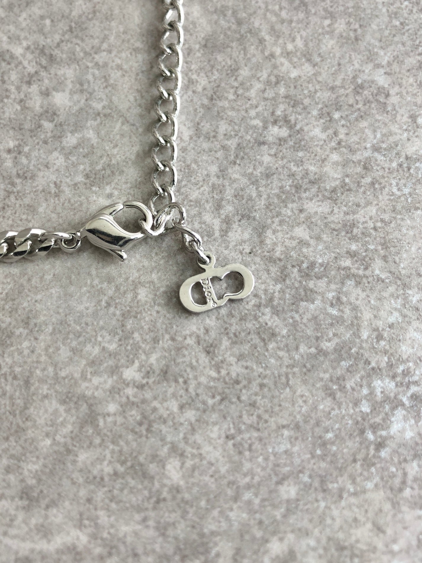 Christian D1OR CD Logo Bracelet Silver Vintage isyvk5