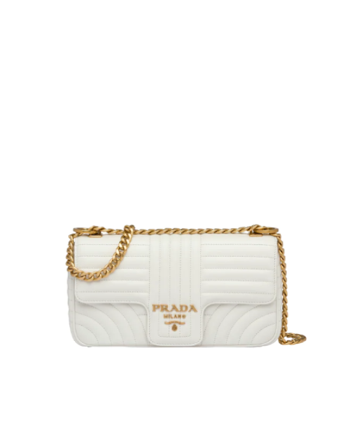 PRD Diagramme Medium Leather Bag White