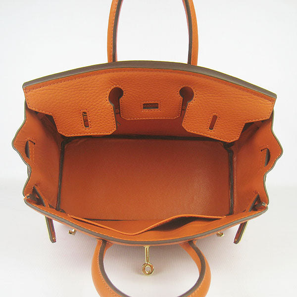 HMS Birkin 25cm Handbag 6068 orange golden