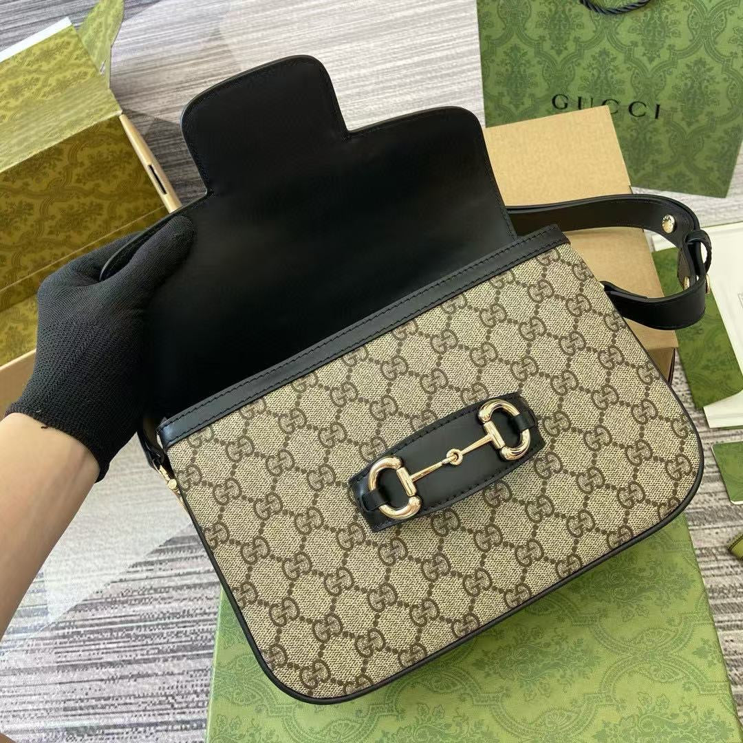 GC690 GCCI Horsebit 1955 Soft Small Shoulder Bag / HIGHEST QUALITY VERSION / 10.2"W x 6.8"H x 4"D