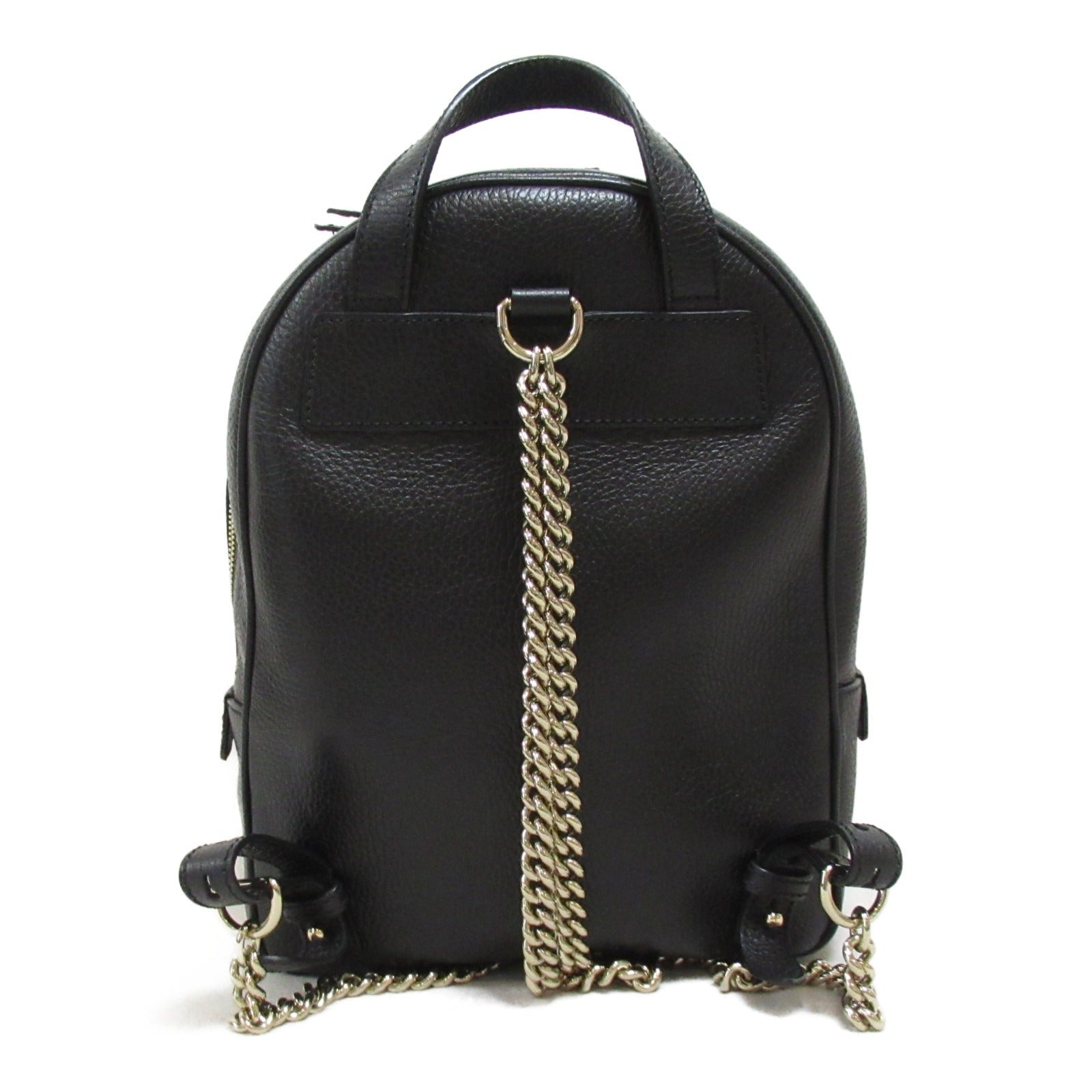 GCCI  Backpack Interlocking G Rucksack Backpack Leather  Black  536192