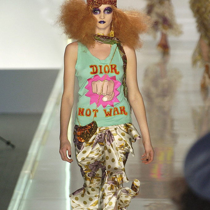CHRISTIAN D1OR 'D1OR NOT WAR' TANK TOP