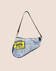 CHRISTIAN D1OR 2001 "MISS D1ORELLA" DENIM CANVAS MINI SADDLE BAG