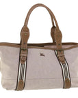 BBERRY Blue Label Shoulder Bag Canvas Brown Auth ep1641