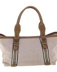 BBERRY Blue Label Shoulder Bag Canvas Brown Auth ep1641