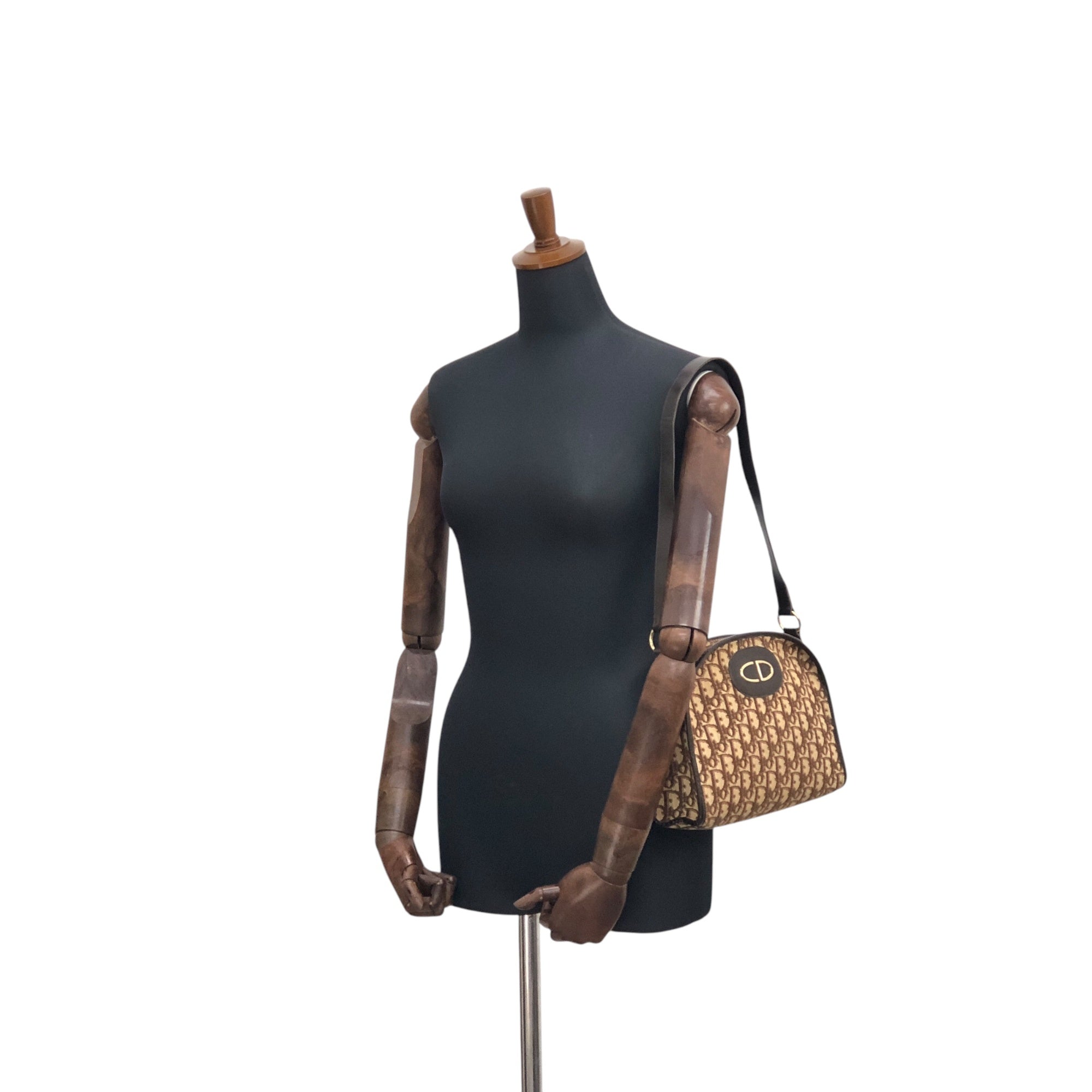 Christian D1OR  Trotter Shoulder bag Brown Vintage hxyich