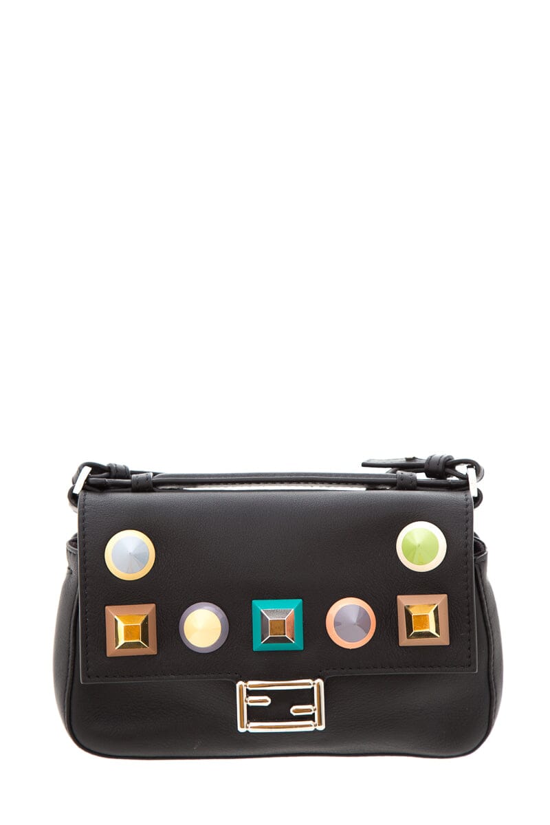 FNDI Black Micro Double Stud Baguette Cross-Body