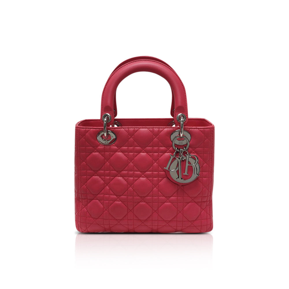 Cannage Lambskin Lady D1OR Medium in Red