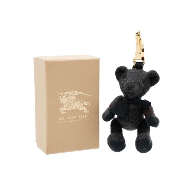 BBERRY Black Check Cashmere Thomas Bear Bag Charm