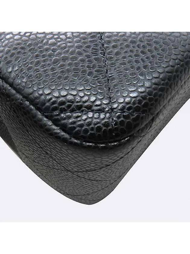 A58600 Caviar silver classic jumbo L size chain shoulder bag CH